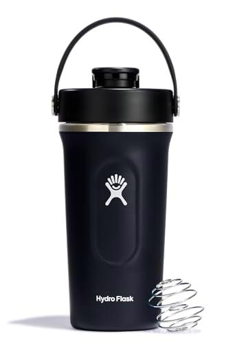 Hydro Flask - Insulated Shaker Bottle - Botella Mezcladora Aislada 709 ml (24 oz) para Batidos de Proteínas y Suplementos