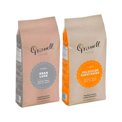 Granell Cafés · 1940 | Pack Degustación Café en Grano Especial Cafetera Superautomática | Gran Luxe Café 100% Arábica y Blend Selección Cafeterías 50% Arábica