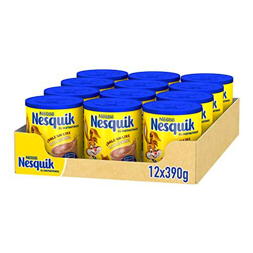 Nesquik NESTLÉ Instantáneo Cacao Soluble 390g Lata-Pack de 12