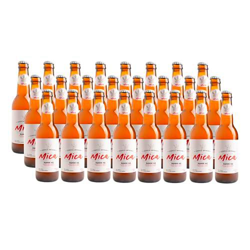 Mica - Pack 24 Cervezas Artesanales Blonde Ale - Cerveza Rubia Premium de la Ribera del Duero