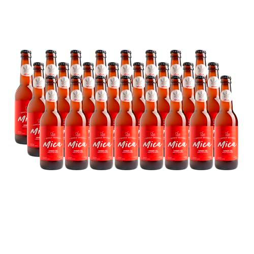 Mica - Pack 24 Cervezas Artesanales Amber Ale - Cerveza Ligera con Carácter de la Ribera del Duero