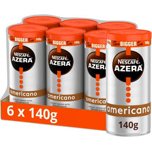 NESCAFÉ Azera Americano - Café instantáneo 140 g (paquete de 6)