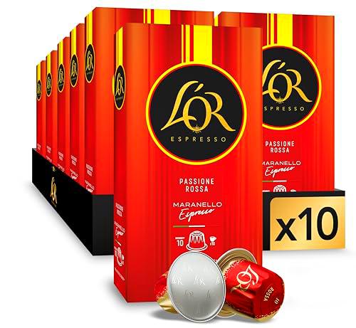 L'OR Espresso Café Cápsulas Maranello Espresso | 100 Cápsulas | Compatibles Nespresso (R)*