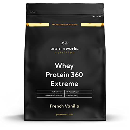 Protein Works | Batido de Proteína Whey 360 Extreme | Sabor Vainilla Francesa | Riche en Protéines | Glutamine