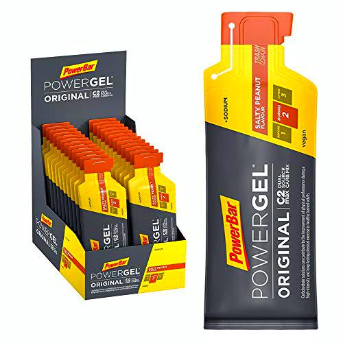 Powerbar PowerGel Original Salty Peanut 24x41g - High Carb Energy Gel + Magnesio e Sodio + Sin cafeína