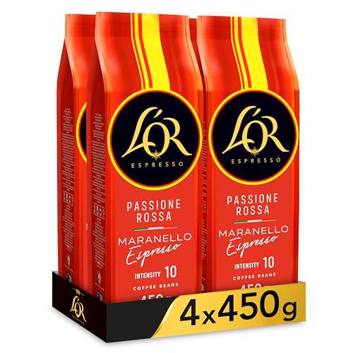 L'OR Espresso Café Grano Passione Rossa Maranello Espresso | Intensidad 10 | 4x450 gr