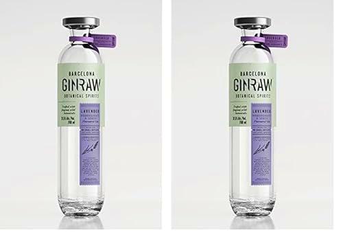 GinRaw Lavanda | Ginebra Premium 37,5º 700 ML | Prepara tu mejor cocktail | Elaborado con botánicos silvestres de origen (Paquete de 2)