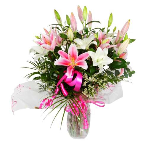 DECOALIVE| Ramo de Liliums Naturales| Ramo Perfecto para Regalar