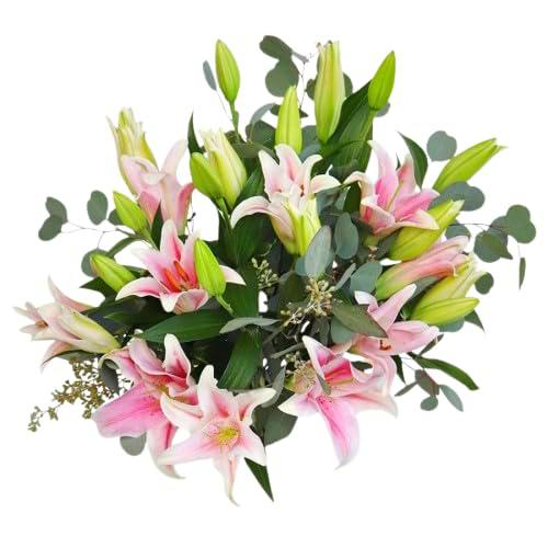 DECOALIVE| Ramo Liliums Flores Naturales| Ramo Perfecto para Regalar