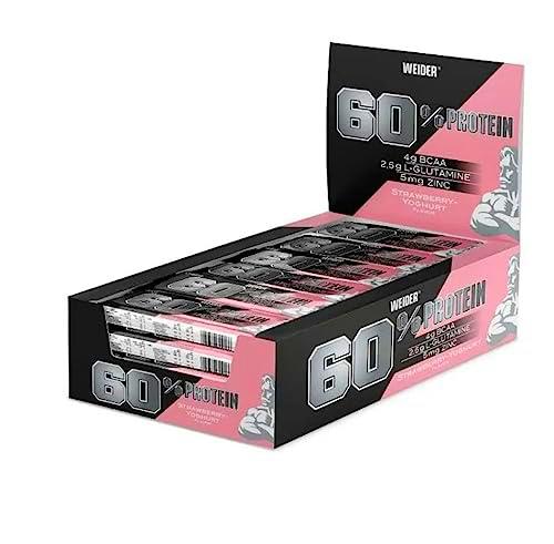 Weider 60% Protein Bar, Strawberry-Yoghurt - 24 x 45g