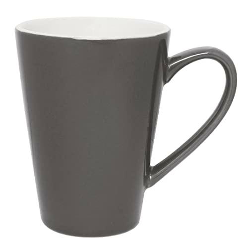 12 x Olympia Cafe Latte tazas carbón 340 ml - tazas de café Espresso de porcelana