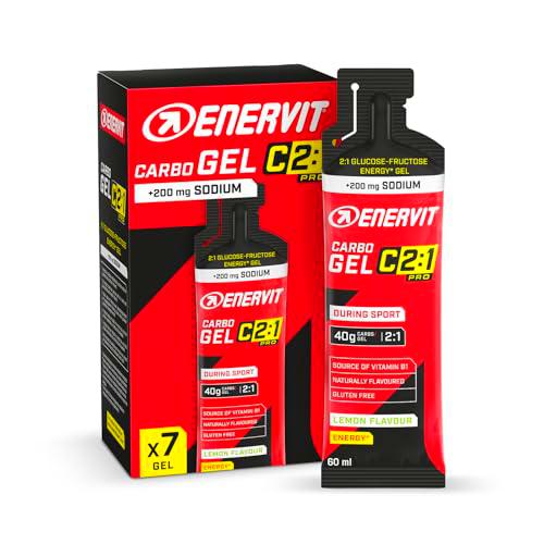 Enervit Carbo Gel C2:1PRO con Sodio, Gel Energético para Deporte Intenso