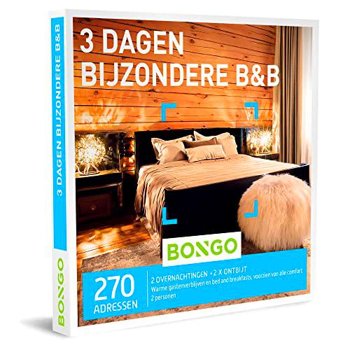 Bongo Bon - 3 Dagen Bijzondere B&amp;B - 2 overnachtingen met ontbijt voor 2 personen-Cadeaubonnen Cadeaukaart cadeau voor man of vrouw