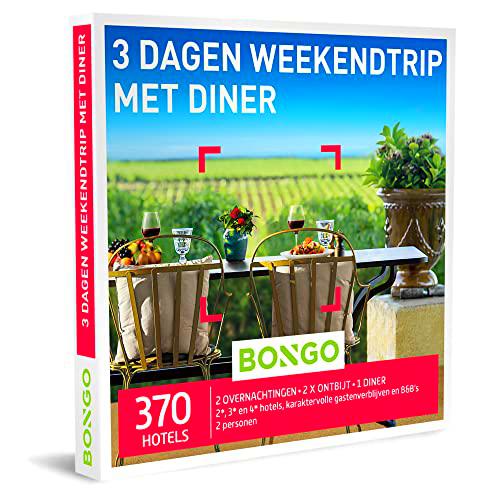 Bongo Bon - 3 Dagen Weekendtrip pone Diner - 2 overnachtingen inclusief ontbijt en 1 cena voor 2 personen-Cadeaubonnen Cadeaukaart cadeau voor man of vrouw