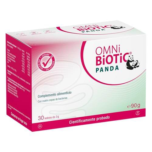 OMNi BiOTiC PANDA | 30 Sobres (90g) | 4 cepas bacterianas | 3 mil millones de bacterias por dosis diaria | Polvo | Vegano | Sin gluten | Sin lactosa | Para uso diario | Apto para la madre y el niño