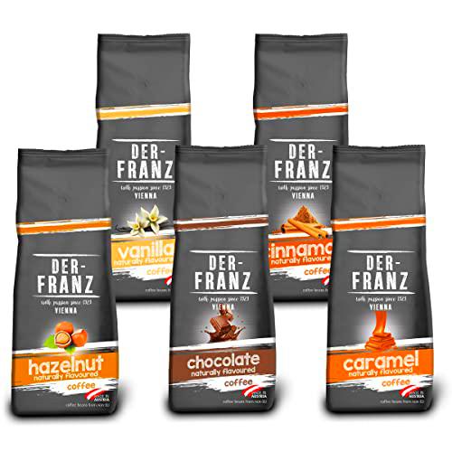 Der-Franz Café Pack, molido, aromatizado, 5 x 500 g (1 x Avellana