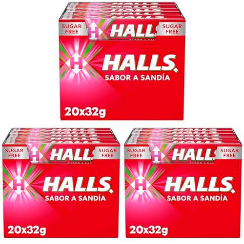 Halls Sandía - Caramelo duro - Caja con 20 Sticks de 32 g (Paquete de 3)