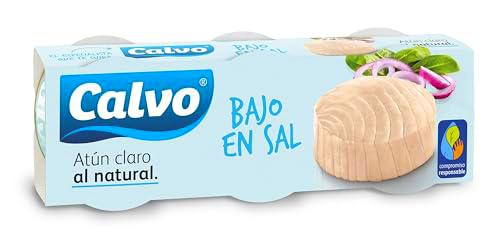 Calvo Atún Claro al Natural Bajo en Sal Pack3 x 80g (Paquete de 10)