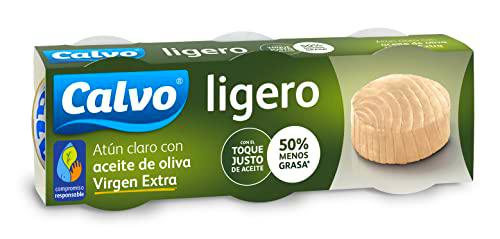 Calvo Atún Ligero en Aceite de Oliva Virgen Extra Pack3 x 60g (Paquete de 10)