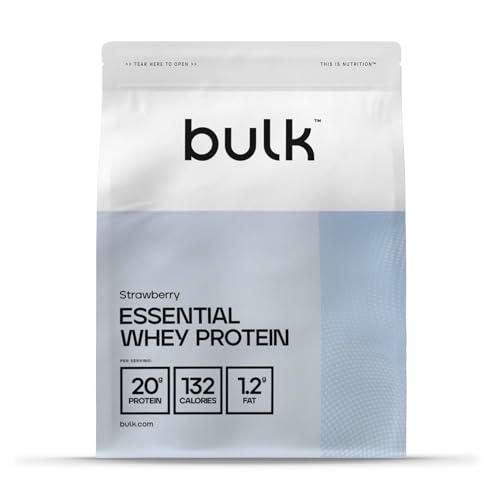 Bulk Essential Whey Protein, Fresa, 2.5kg, 71.4 Dosis