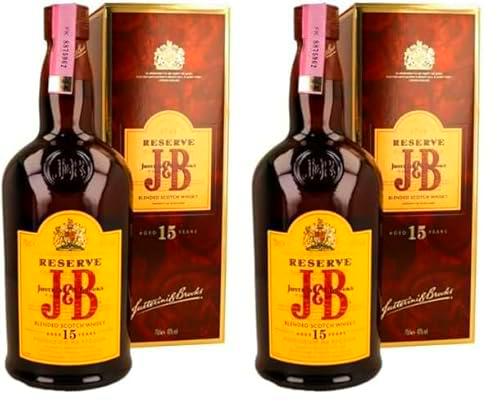 J&amp;B Reserve Aged 15 Years, whisky escocés blended, 700 ml (Paquete de 2)