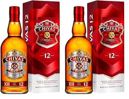 Chivas Regal 12 años Whisky Escocés de Mezcla, 700 ml (Paquete de 2)