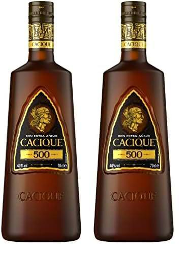 Cacique 500, ron extra añejo, 700 ml (Paquete de 2)