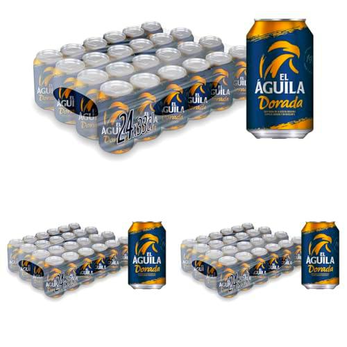 El Aguila Dorada Cerveza Lager Especial Pack Lata, 24 x 33cl (Paquete de 3)