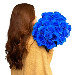 Bouquet de Rosas Azules con 25 Flores Aromáticas y Frescas para Endulzar el Hogar Rosas Naturales