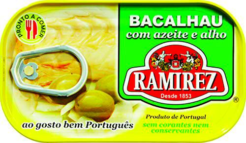 Bacalao com aceite de oliva y ajo Ramirez - 10 unidades x 120 gr