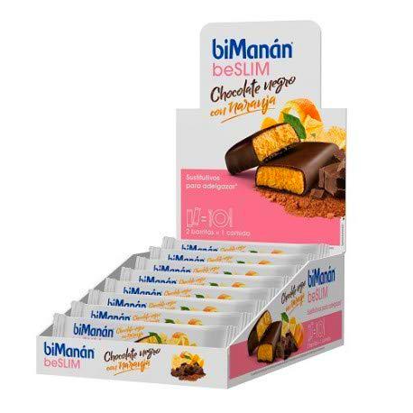 BiManán beSLIM - Barritas Sustitutivas Chocolate Negro con Naranja