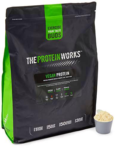 THE PROTEIN WORKS Proteína Vegana | Crema De | 100% A Base De Plantas | Sin Gluten | Ecológico | Bajo En Grasas