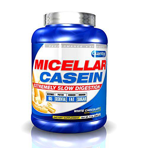 Quamtrax Micellar Casein Sabor Chocolate Blanco - 2267 gr