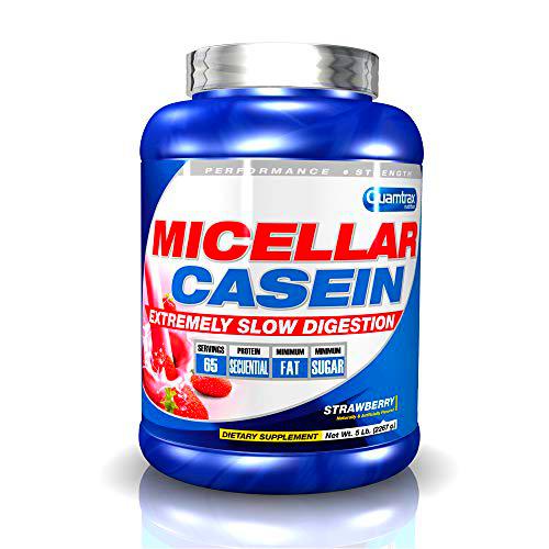 Quamtrax Micellar Casein Sabor Fresa - 2267 gr