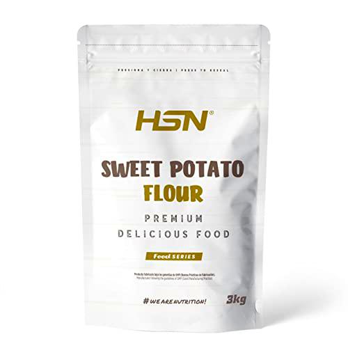 Harina de Boniato de HSN | Sabor Natural 3 Kg | 100% Natural Sweet Potato Flour (Batata) | Sin Alérgenos: Apta para Celiaco