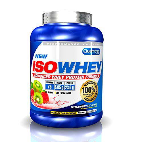 Quamtrax Proteina Iso whey sabor fresa y kiwi-2270 gr 75 servicios