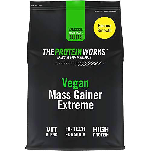 THE PROTEIN WORKS Mass Gainer Vegano Extreme | 100% A Base De Plantas | Alto En Calorías Para El Aumento De Masa | | Suave