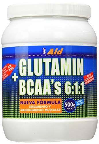 Just Aid Glutamin + Bcaa Sabor Neutro 500 gr 500 g