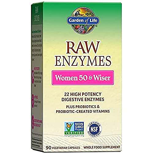 Garden Of Life Enzimas Raw para Mujeres 50 &amp; Wiser 90 Cápsulas 180 g