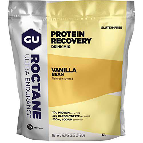 GU Vanilla Bean, ROCTANE Recovery Drink, 15 SRV PKT Accesorios Bici