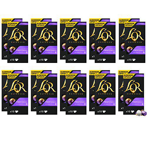 L'Or Espresso Café Onyx Intensidad 11 - 200 cápsulas de aluminio compatibles con máquinas Nespresso (R)* (10 Paquetes de 20 cápsulas)