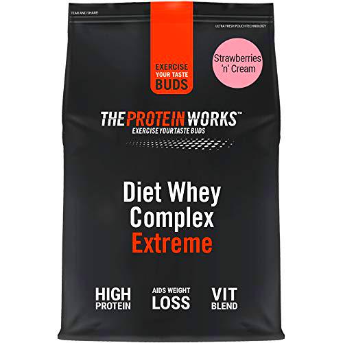 Batido Dietético de Proteína Whey | Sabor Fresas con nata | 2Kg de Diet Whey Complex Extreme