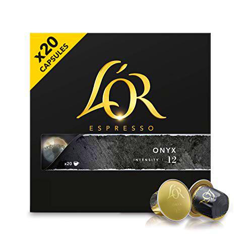 L'Or Espresso Café Onyx Intensidad 11 - 200 cápsulas de aluminio compatibles con máquinas Nespresso (R)* (10 Paquetes de 20 cápsulas)