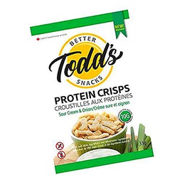 Todd'S Better Snacks Protein Crisps Crema Agria Y Cebolla 33G (Paquete De 40) 1320 g