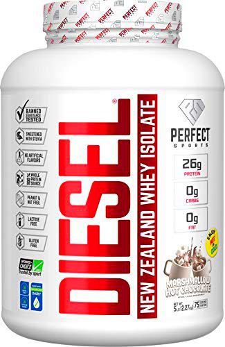 Perfect Sports Dieselnew Zealand Whey Isolate Marshmallow Hot Chocolate 5Lb 2270 g