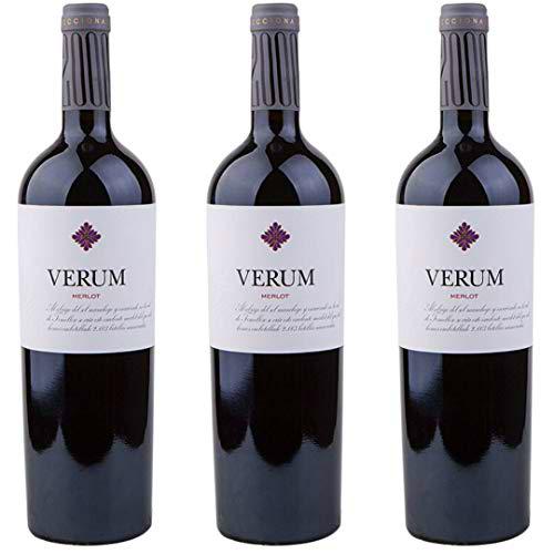 Verum Vino Merlot Vendimia Seleccionada Tinto - 3 botellas x 750ml