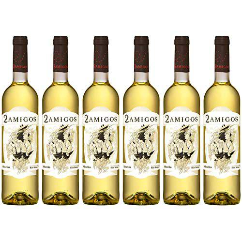 2 Amigos Vino Blanco Albariño - 6 Botellas - 4500 ml