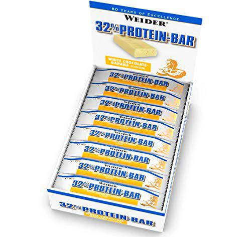 Weider 32% Protein Bar, Chocolate y Plátano - 24 Barras