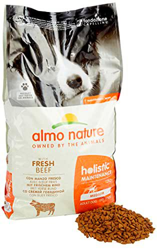 Almo Nature Pienso para Perros Medianos Holistic Dry Buey (12 kg)