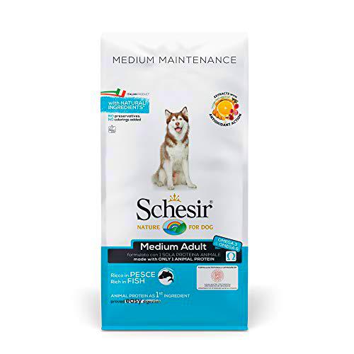 Schesir -Medium Adult Mantenimiento, Alto Contenido en Pescado